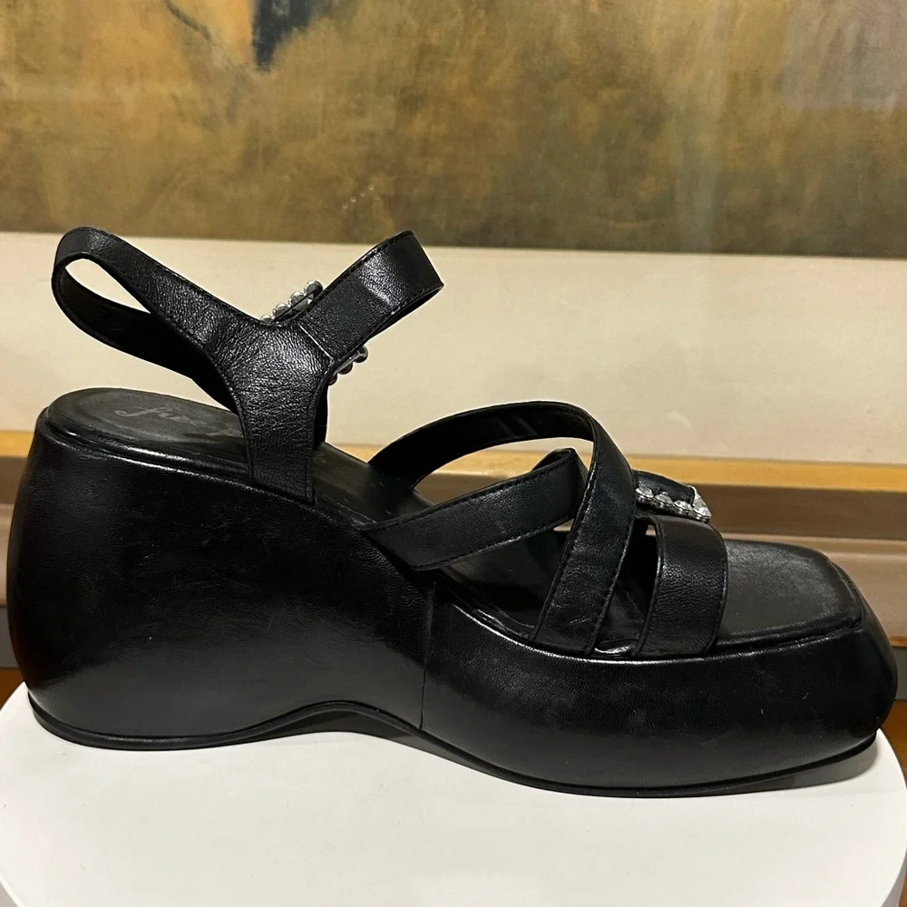 🌸FREE PEOPLE 🌸 Brooklyn Ankle Strap Platform Sandal Size: 10